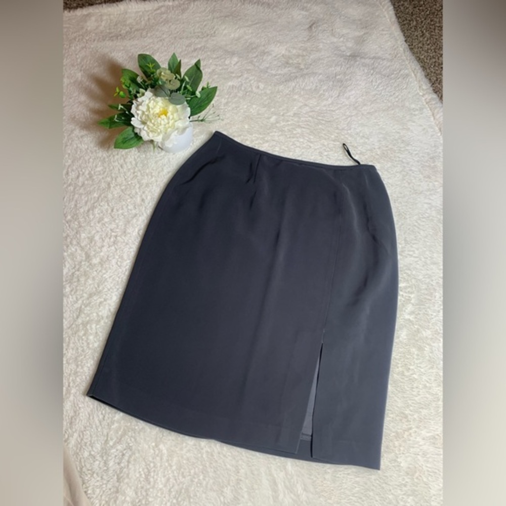 Anne Klein Blue Pencil Skirt Knee-Length Work Style